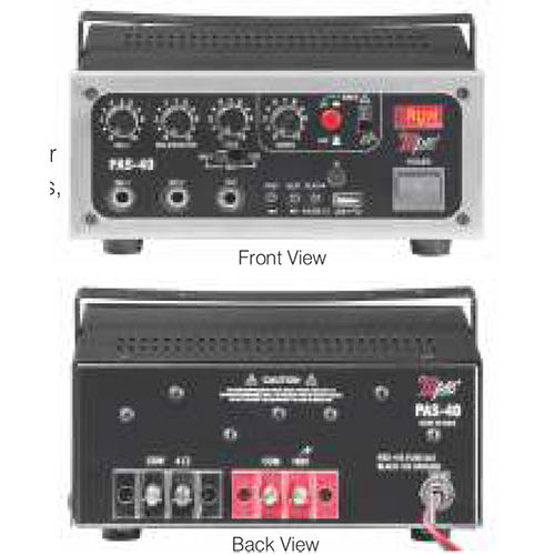 Black & Gray Pas-40 40w Rms Mixer Amplifiers