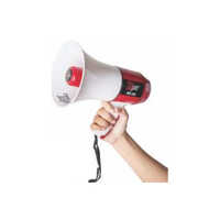 White & Red Mm-25r 25 Watts With Usb Player Hand Grip Type