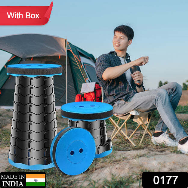 RETRACTABLE FOLDING STOOLS PORTABLE LIGHTWEIGHT FOR INDOOR AND OUTDOOR TRAVEL FISHING CAMPING GARDEN USE 0177