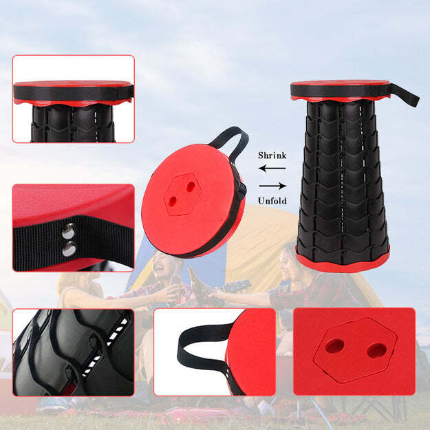 RETRACTABLE FOLDING STOOLS PORTABLE LIGHTWEIGHT FOR INDOOR AND OUTDOOR TRAVEL FISHING CAMPING GARDEN USE 0177