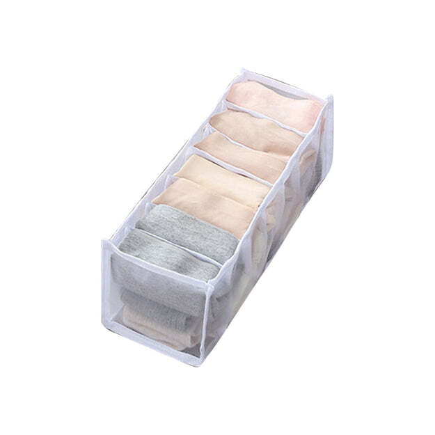 LAUNDRY 7 SECTION BAG WIDELY USED FOR STORING AND MANAGING LAUNDRY CLOTHS AND STUFFS ETC 6154