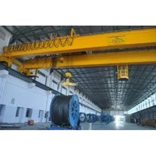Double Girder EOT Cranes - Stainless Steel 5-10 Ton Load Capacity | Yellow Finish 440V Industrial Strength 1 Year Warranty