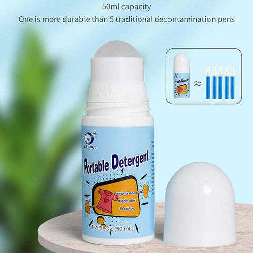 CLOTHES STAIN REMOVER BEAD DESIGN EMERGENCY STAIN RESCUE ROLLER-BALL CLEANER FOR NATURAL FABRIC REMOVES OIL ALMOST ALL TYPES OF FABRICS (7933)