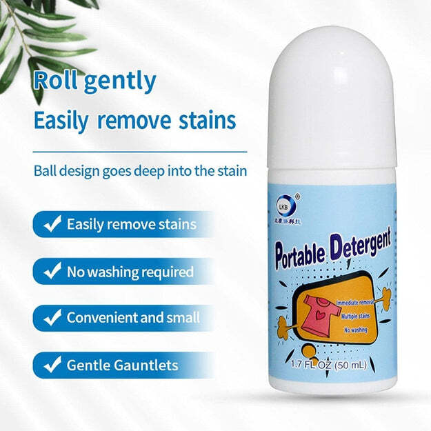 CLOTHES STAIN REMOVER BEAD DESIGN EMERGENCY STAIN RESCUE ROLLER-BALL CLEANER FOR NATURAL FABRIC REMOVES OIL ALMOST ALL TYPES OF FABRICS (7933)