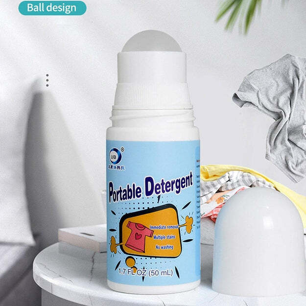 CLOTHES STAIN REMOVER BEAD DESIGN EMERGENCY STAIN RESCUE ROLLER-BALL CLEANER FOR NATURAL FABRIC REMOVES OIL ALMOST ALL TYPES OF FABRICS (7933)