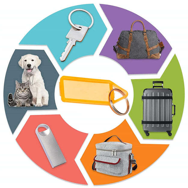 50PC KEYCHAIN TAG LABEL USED FOR DECORATIVE PURPOSE ON KEYS AND ALL (6170)