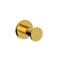 Gold Robe Hook Single H2o - Brass Material, 42mm Size | Glossy Finish In Rose Gold, Gold Pvd, French Gold - Wall Mounted Design