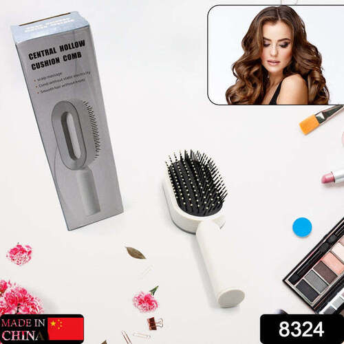 WOMEN HAIR BRUSH DURABLE MASSAGE COMB HAIRBRUSH FOR SCALP MASSAGE AND CUSTOM BRISTLES - LIGHTWEIGHT AIR CUSHION MASSAGE BRUSH FOR SCALP MASSAGE (8324)