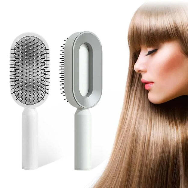 WOMEN HAIR BRUSH DURABLE MASSAGE COMB HAIRBRUSH FOR SCALP MASSAGE AND CUSTOM BRISTLES - LIGHTWEIGHT AIR CUSHION MASSAGE BRUSH FOR SCALP MASSAGE (8324)