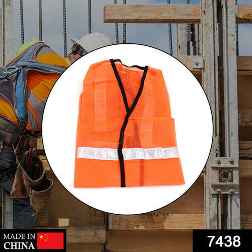 Orange Safety Jacket For Having protection against accidents usually