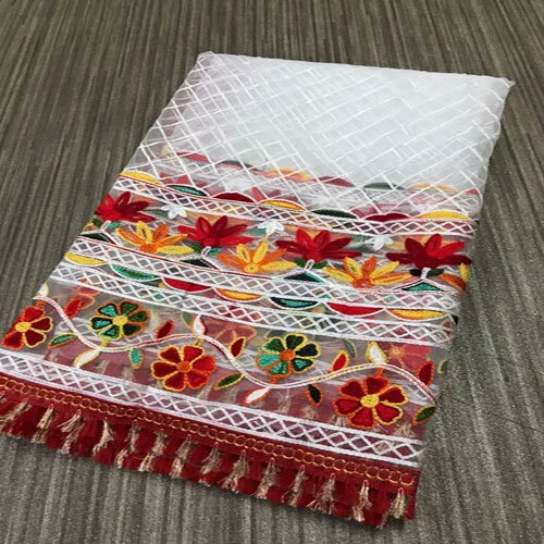 Phulkari Embroidery Work Net Dupatta