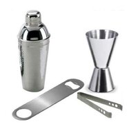 Ss Plain Bar Set - Stainless Steel, Premium Shaker Bottle, Versatile Flask With Brass Bowl, Ideal For Home Bar And Outdoor Events