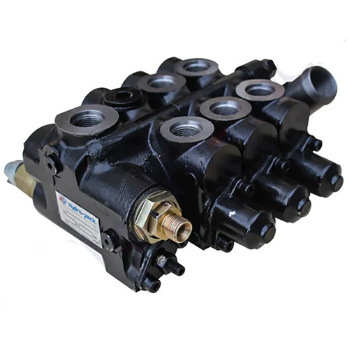 Hydro Pack Forklift Control Valve - Iron Galvanized | High Pressure 20 Bar Black Fluid Direction Control Using Spools