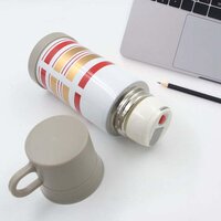 STAINLESS STEEL THERMOS WATER BOTTLE DOUBLE WALLED VACUUM CUP 12 HOUR HEAT RETENTION MUG FOR TEA WATER COFFEE DISPENSER (400 ML) 8386