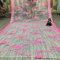 Pink Embroidery Net Dupatta