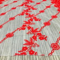 New Fancy Red Thread Net Dupatta