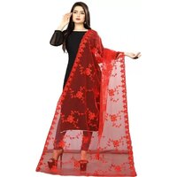 Ladies Red Net Dupatta