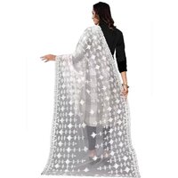 White Fancy Net Dupatta