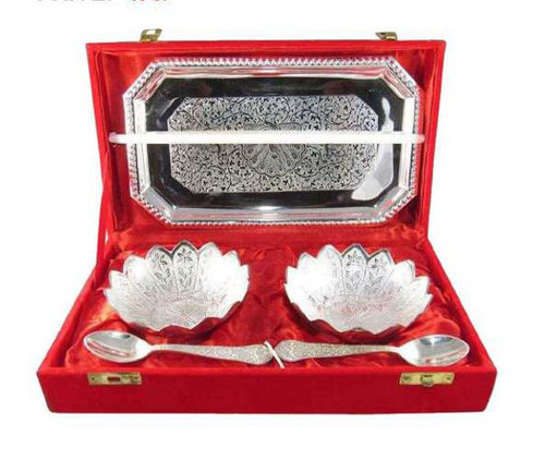 SILVER TWO KAMAL BOWL SET