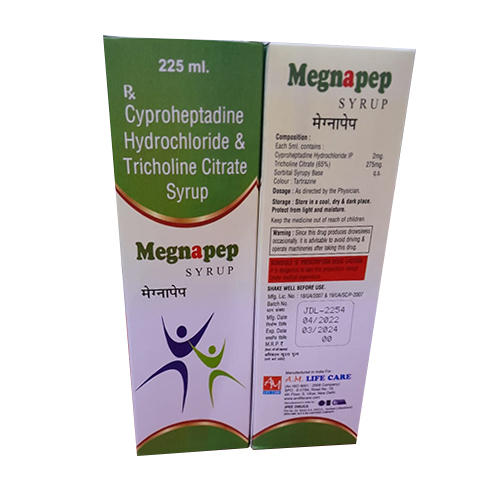 Cyroheptadine Hydrochloride And Tricholine Citrate Syrup General Medicines