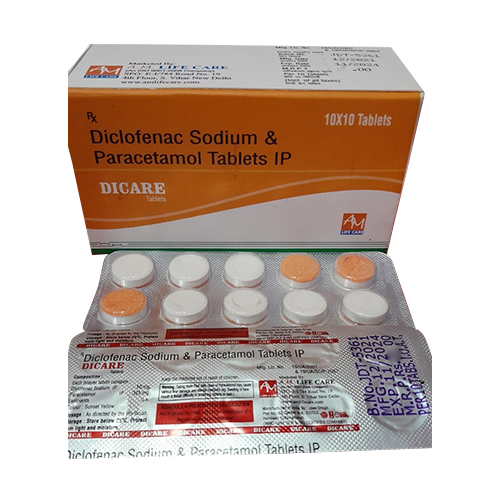Diclofenac Sodium And Paracetamol Tablets General Medicines