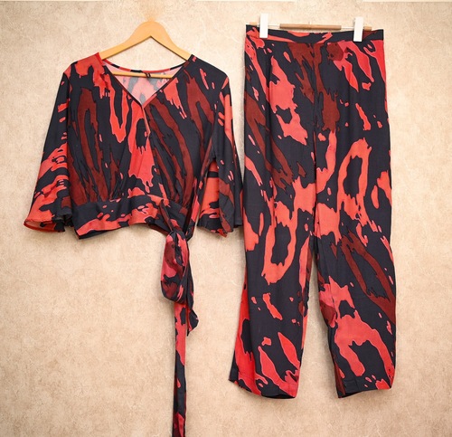 abstract printed coord set