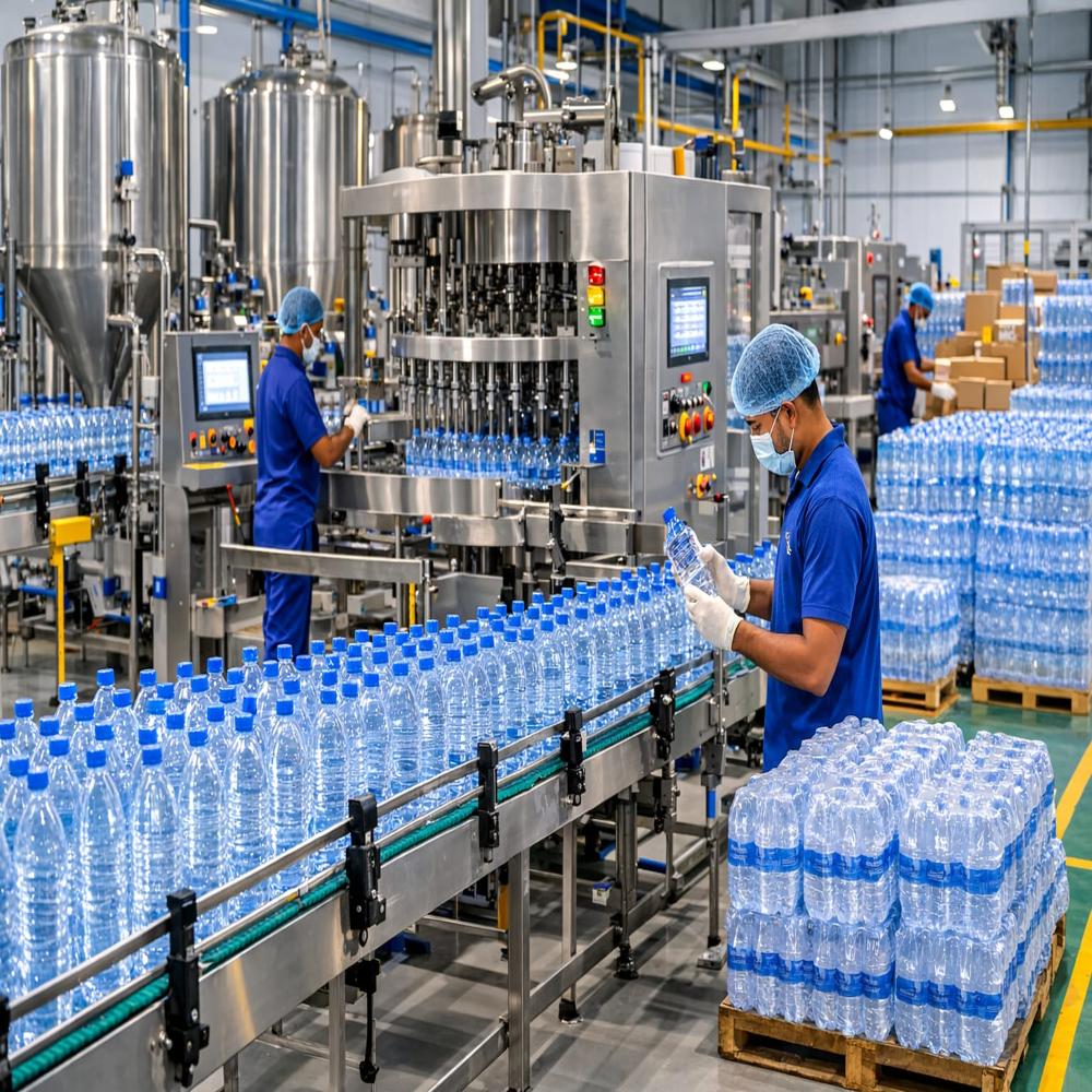 Mineral Water Plant - Stainless Steel, Semi Automatic, Electric Drive | High-Quality Water Treatment from Ground Water