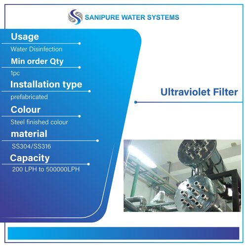 Ultraviolet Filter - Automatic Grade: Semi Automatic