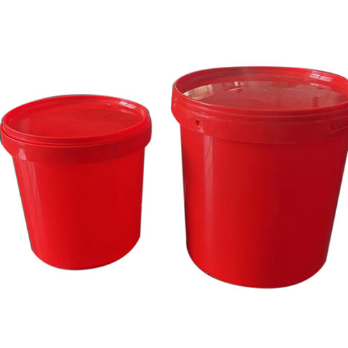 Unbreakable Plastic Buckets - Color: Red