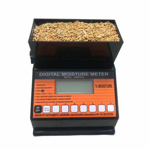 PADDY DIGITAL MOISTURE METER - ABS Plastic, 150x100x50 mm, Orange | Digital Display, 0-50% Measurement Range, +/-1% Accuracy, Battery Powered