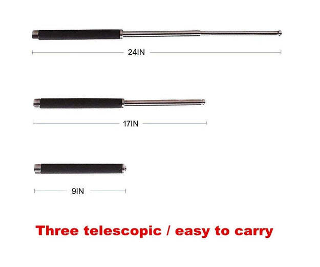 MULTI-FUNCTION COLLAPSIBLE SELF DEFENSE STICK EXTENDED 0576