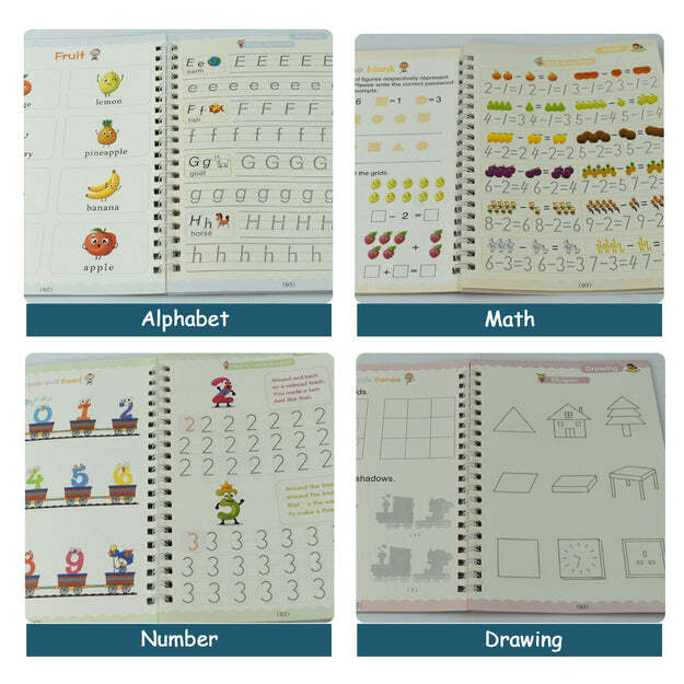 4 PC MAGIC COPYBOOK WIDELY USED BY KIDS (8075)