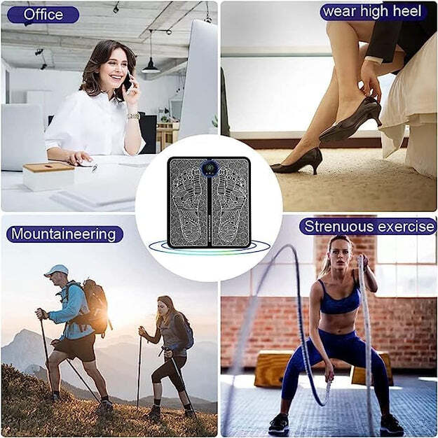 EMS FOOT MASSAGER ELECTRIC FEET MASSAGER DEEP KNEADING CIRCULATION FOOT BOOSTER FOR FEET AND LEGS MUSCLE STIMULATOR (6931)
