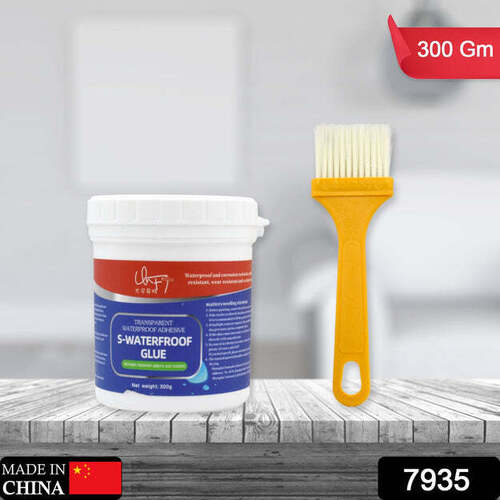 TRANSPARENT WATERPROOF GLUE 300G WITH BRUSH (7935)