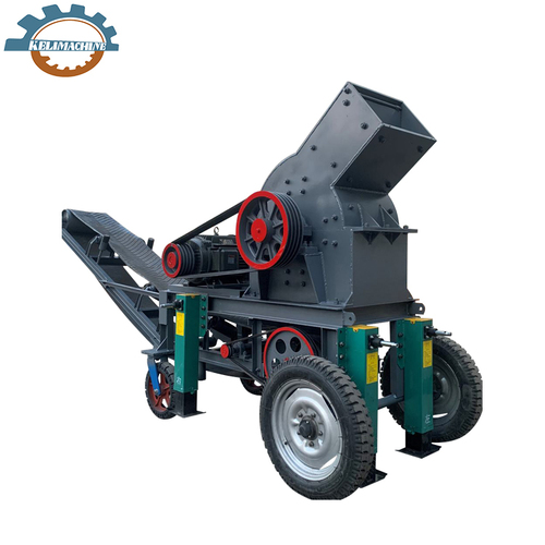 Jaw Crusher Stone Machine Capacity 1-3T/H - Color: Black