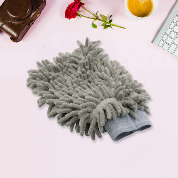 MICROFIBER MULTI-PURPOSE SUPER ABSORBENT AND PERFECT WASH CLEAN DOUBLE SIDED MICROFIBER HAND GLOVE DUSTER WINDOW KITCHEN HOME DUSTING (0669)