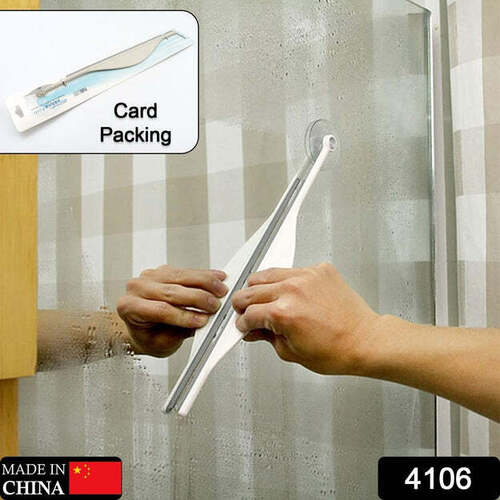 SHOWER GLASS SQUEEGEE CREATIVE BATHROOM FLAT MIRROR WINDOW GLASS WIPER CLEANER BATHROOM STEAM WIPER CLEANER SQUEEGEE (4106L)