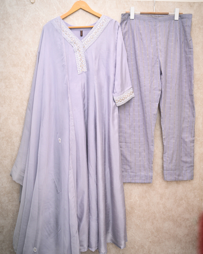 woman yoke design  kurta set