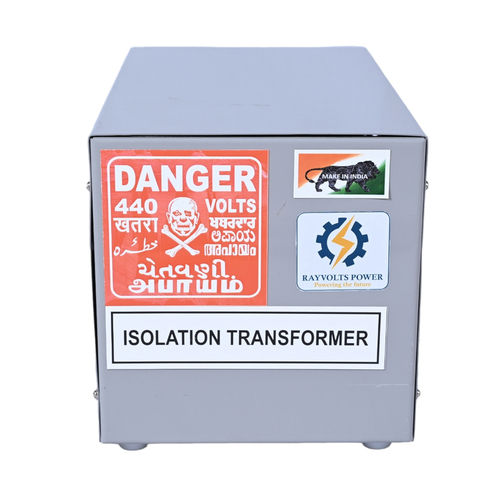 Rayvolts Power 3 KVA Isolation Transformer Single Phase Input/Output 230 VAC ISO Certified with 2 Years Warranty.