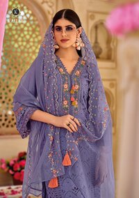 Pure Cotton Fancy Pakistani Suits with Handwork
