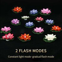 WATER FLOATING SMOKELESS CANDLES AND LOTUS FLOWERS SENSOR LED TEALIGHT FOR OUTDOOR AND INDOOR DECORATION (6556)