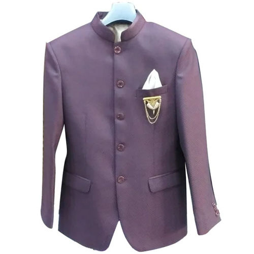 Polyester Mens Purple Formal Suit