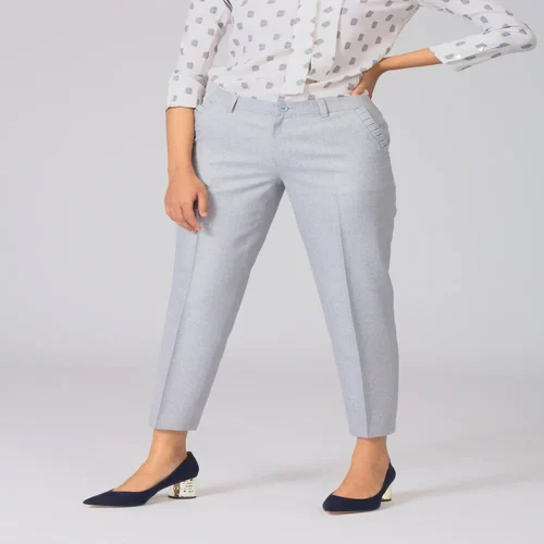 light Grey Linen Wide Leg Ladies Trouser – Modest Eve