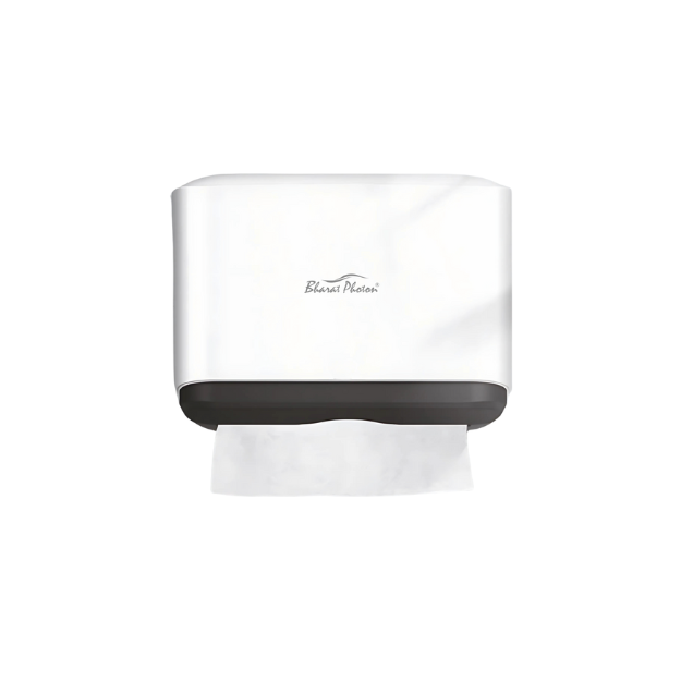 Tissue Paper Dispenser - ABS Plastic, 30x9.5x23 cm, Glossy White Finish, Manual Operation, Eco-friendly and Durable Design