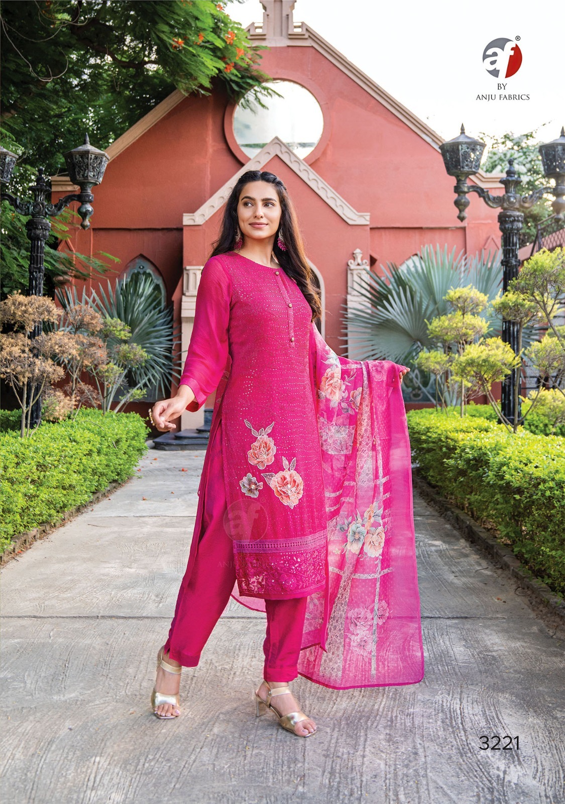 Pure Georgette Embroidered Kurtis with Handwork