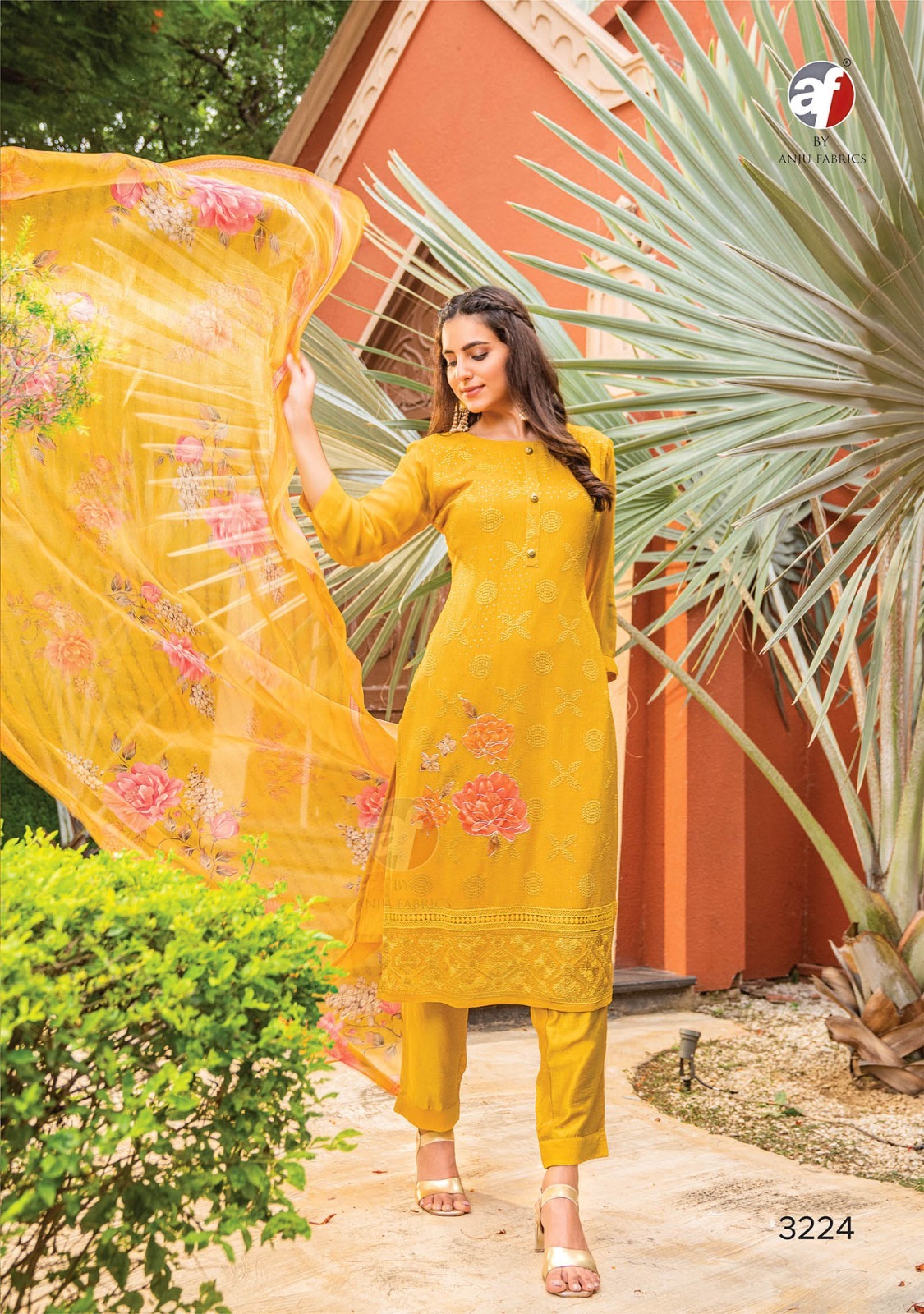 Pure Georgette Embroidered Kurtis with Handwork