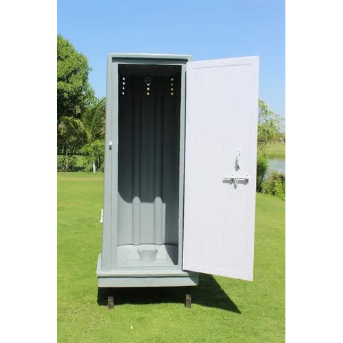 White Construct Site Toilet Cabin