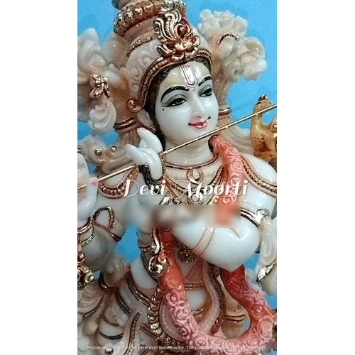 Krishna Marble Statue - Height: 30 Inch (In)