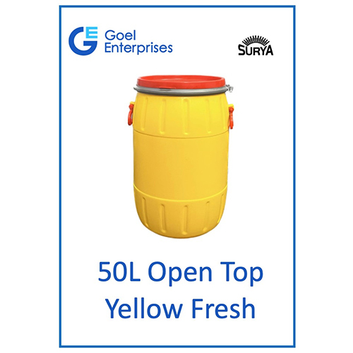 50L Open Top Drum Fresh Yellow