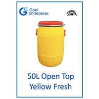 50L Open Top Drum Fresh Yellow